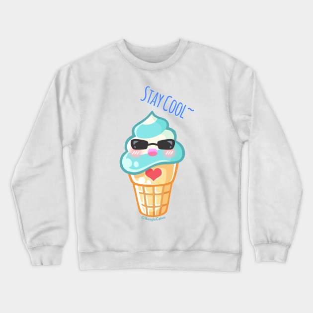 "Stay Cool" Ice Cream Crewneck Sweatshirt by magsterarts